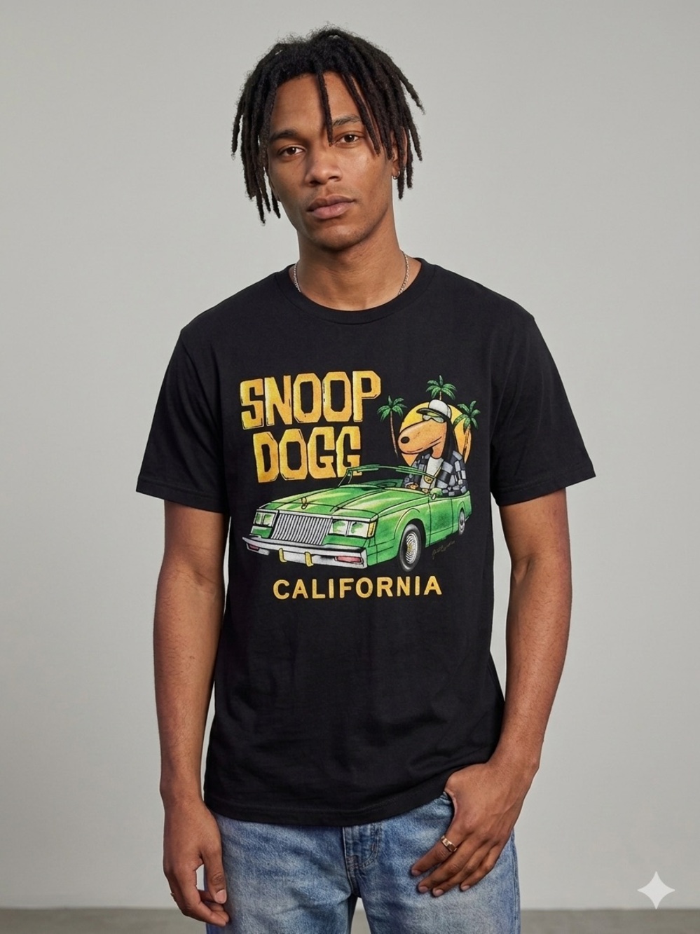 JOE COOL Snoop Dogg Graphic Tee L 21.5” p2p Black